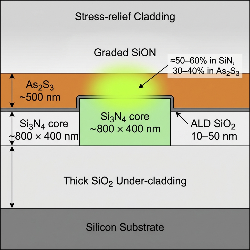 Hybrid waveguide cross-section