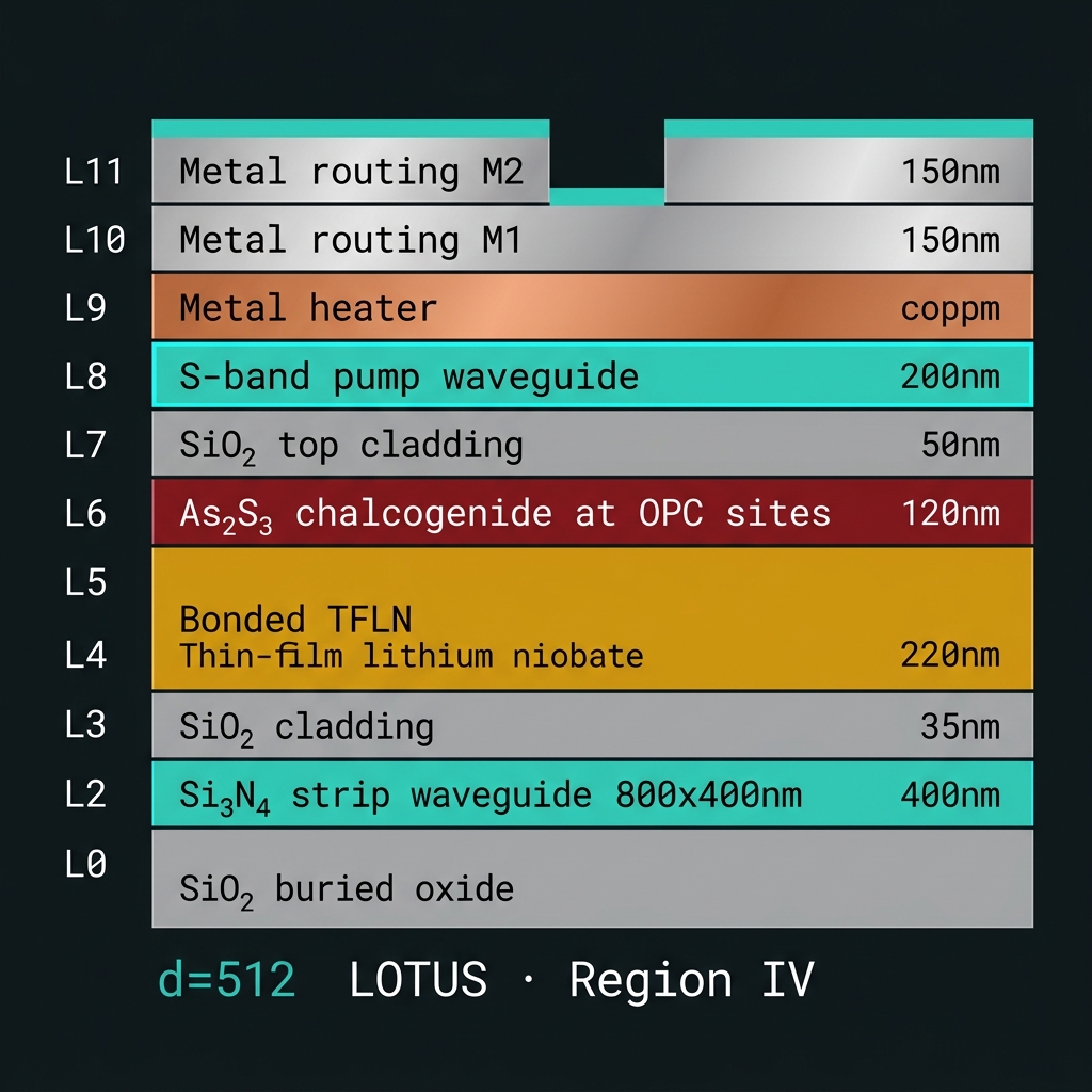 LOTUS L0-L11 layer stack cross-section