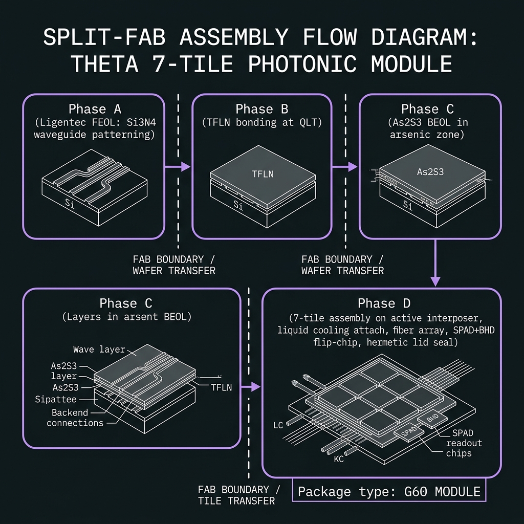 THETA split-fab assembly flow diagram