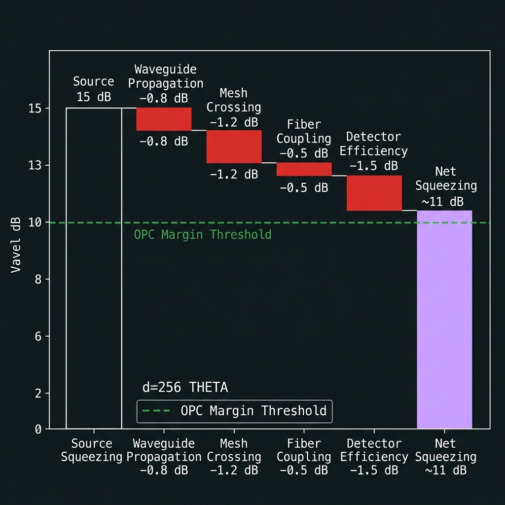 THETA squeezing preservation budget vs OPC margin chart