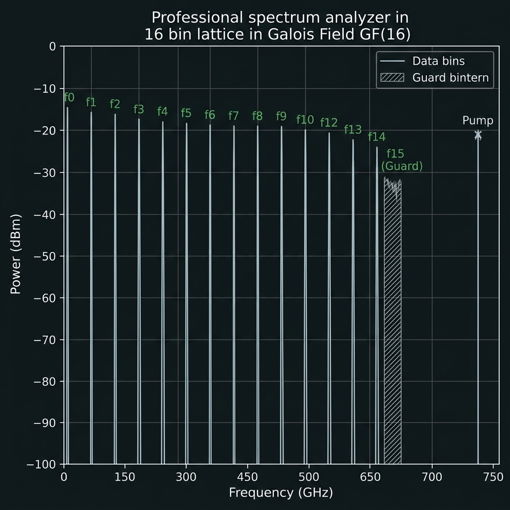 GALAXY 16-bin spectral lattice over 750 GHz
