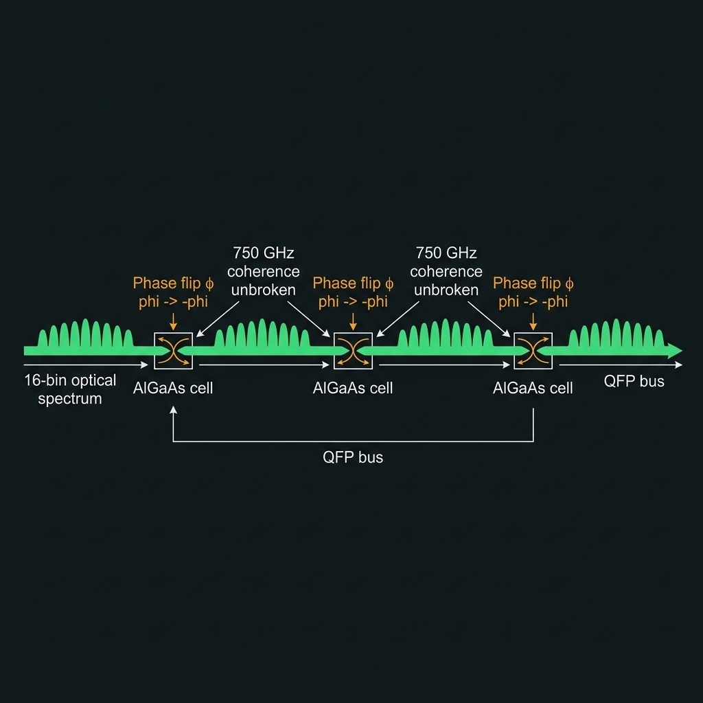 Distributed OPC along QFP bus preserving 16-bin coherence