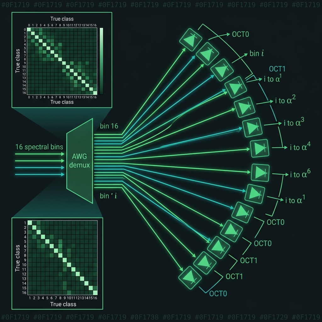 16-channel readout tree with octet alignment