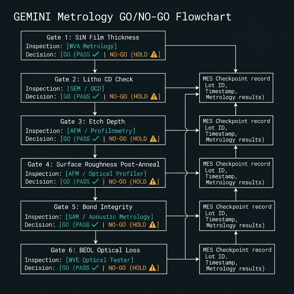 GEMINI Metrology go/no-go gates — dual-rail path qubit, d=2, — comb