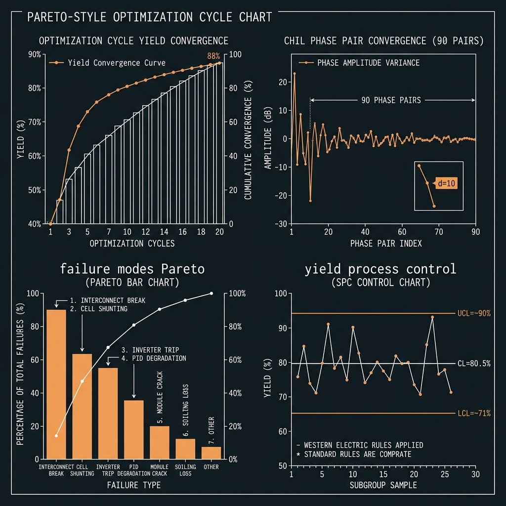SOLAR Yield engineering Pareto — 2×5 composite qudit ℤ₁₀, d=10, 50 GHz comb