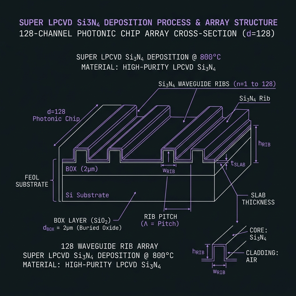 SUPER Substrate & LPCVD Si₃N₄ — GF(128)=GF(2⁷), d=128, 35 GHz comb
