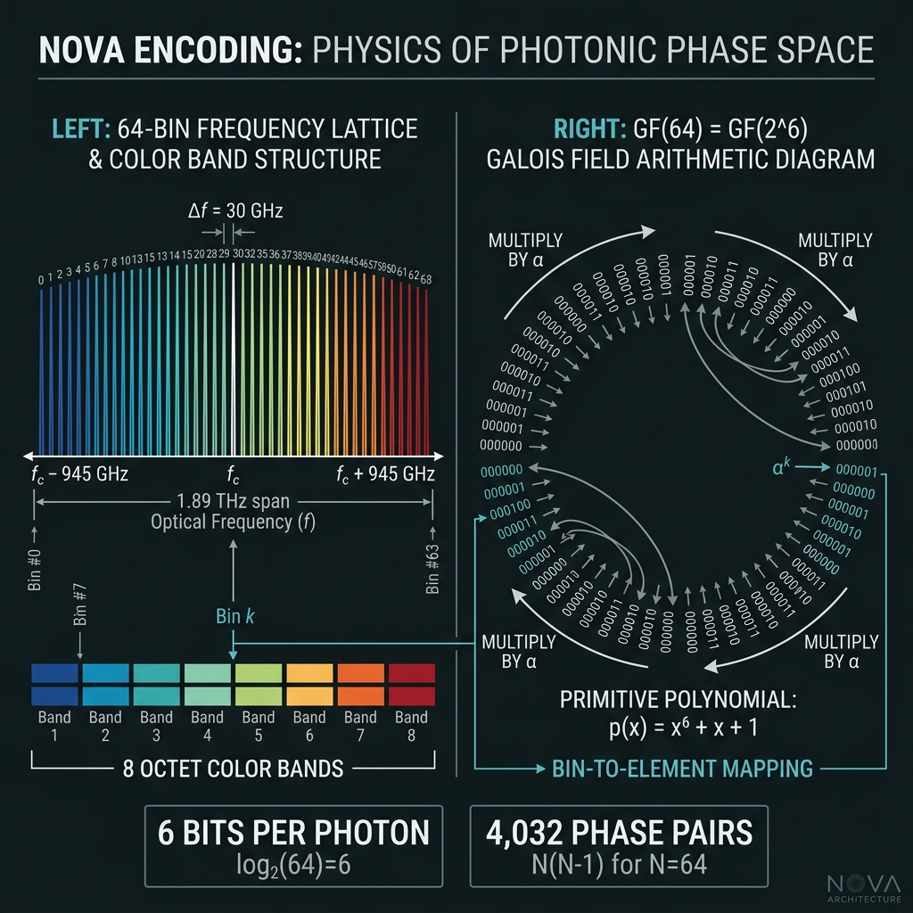 NOVA 64-bin encoding and GF(64) field