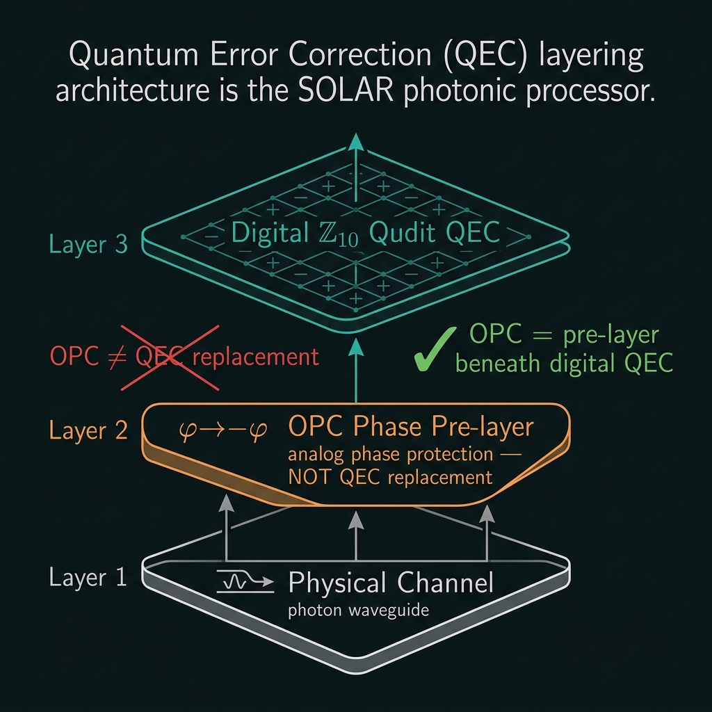 QEC layering stack with OPC pre-layer