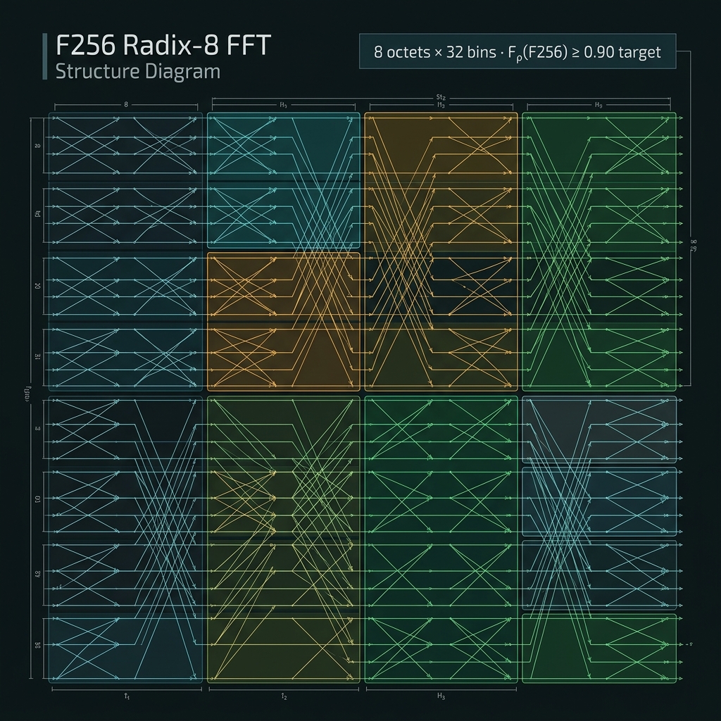 F256 radix-8 butterfly FFT
