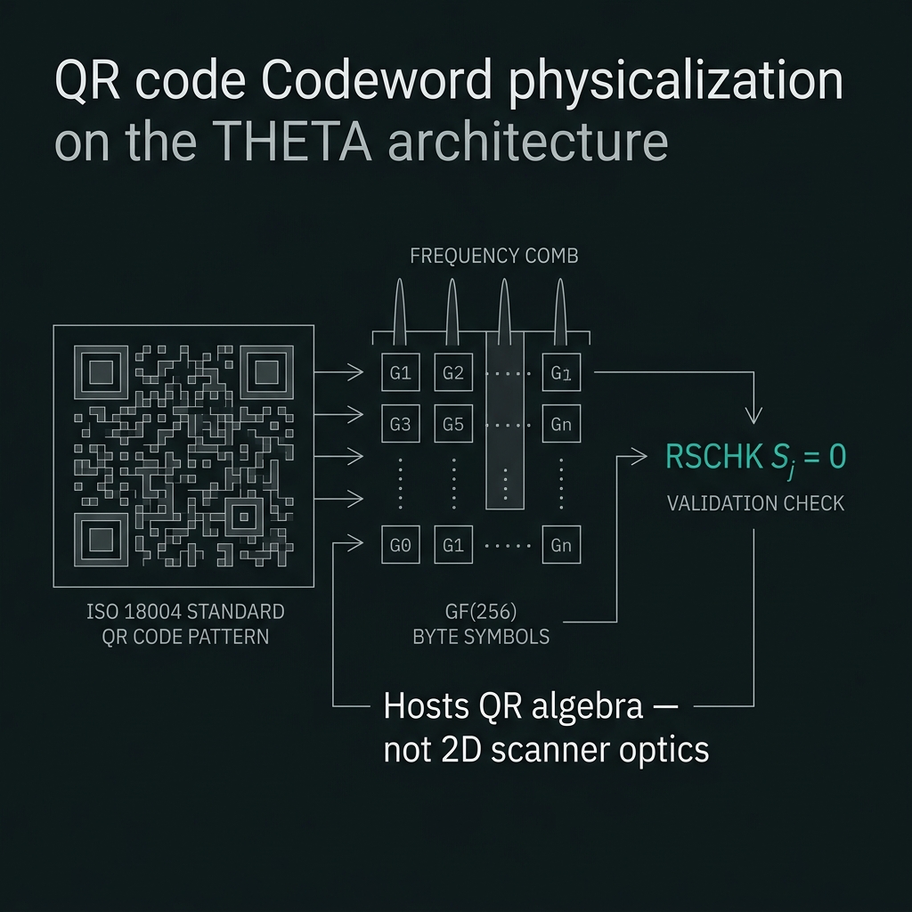 Application stack with libfec, QR, THETA ISA, hybrid QEC, and 256-bin carrier