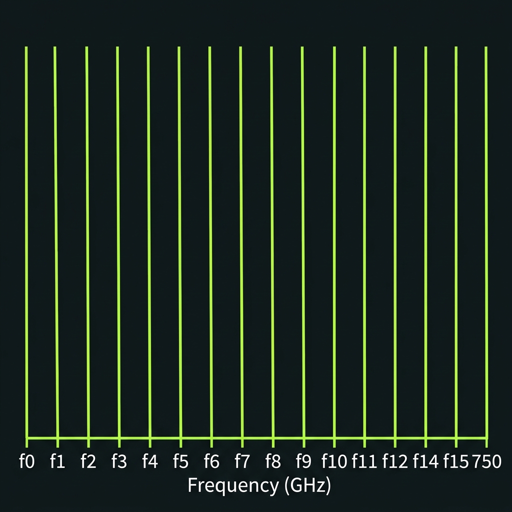16-bin frequency lattice at 50 GHz spacing