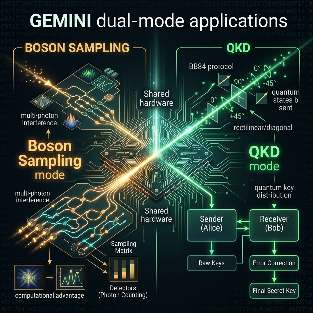 GEMINI dual-mode quantum and AI application diagram